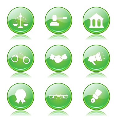 Hukuk işareti Icon set