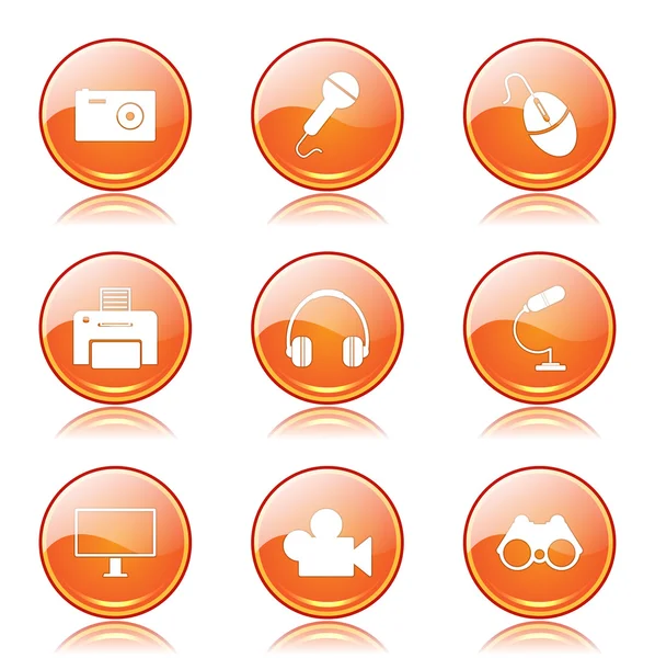 Icon Set for elektronisk utstyr – stockvektor