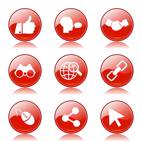 Conjunto de iconos de Internet social — Vector de stock