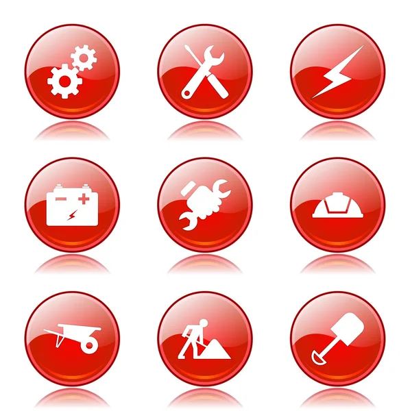 Construction Tools Icon Set — Stock Vector