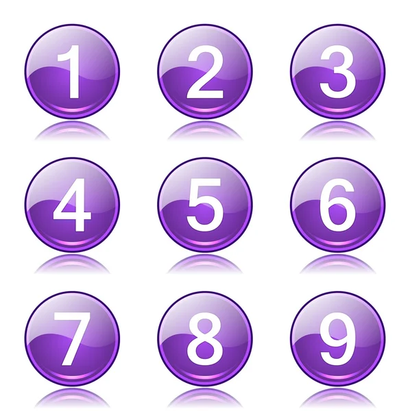 Numbers Counting Icon Set — Stock Vector