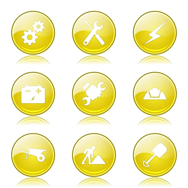 Construction Tools Icon Set — Stock Vector