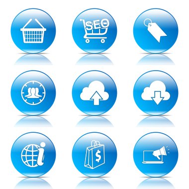 SEO internet işareti Icon set