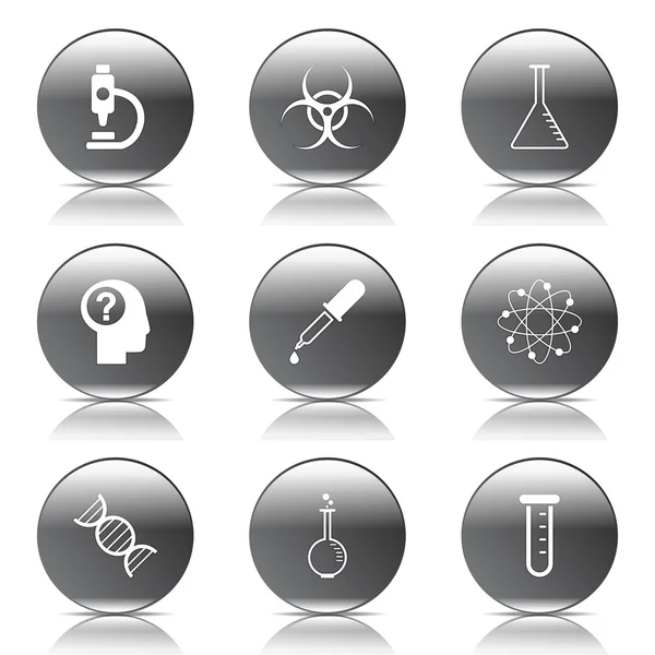 Ensemble d'icônes d'instruments scientifiques — Image vectorielle