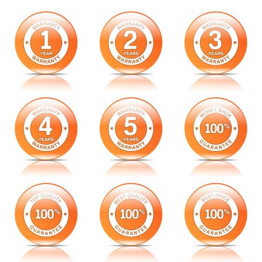 garanti garanti mühür Icon set