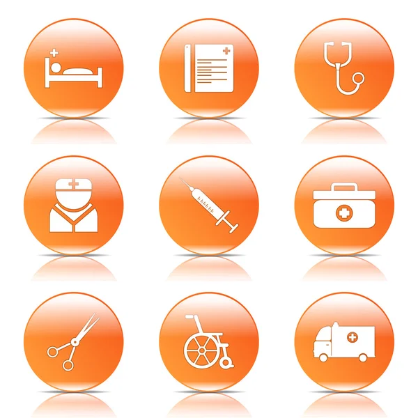 Conjunto de iconos de salud hospitalaria — Vector de stock