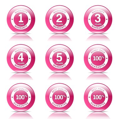 garanti garanti mühür Icon set