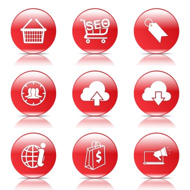SEO internet işareti Icon set