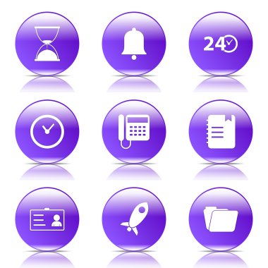 zaman süresi Icon set