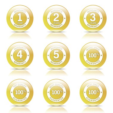 garanti garanti mühür Icon set