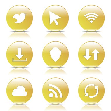 Web internet Sosyal Icon set