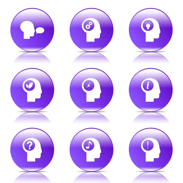 Think Web Internet Icon Set — Stock Vector