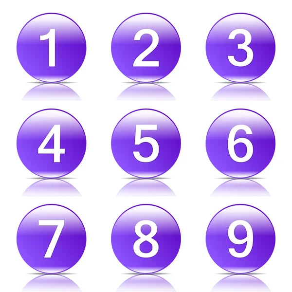Numbers Counting Icon Set — Stock Vector