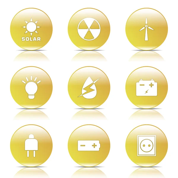 Signo de energía e icono de símbolo — Archivo Imágenes Vectoriales