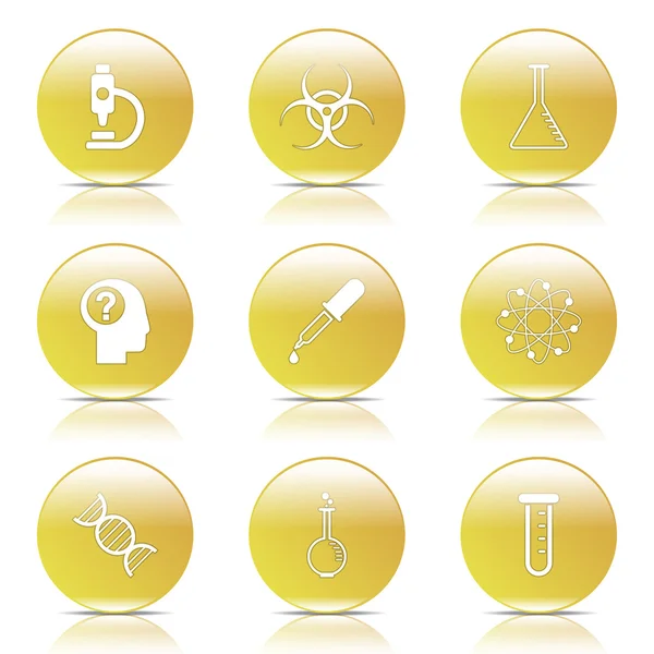 Ensemble d'icônes d'instruments scientifiques — Image vectorielle