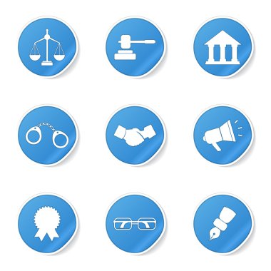 Hukuk işareti Icon set