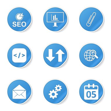 SEO internet işareti Icon set