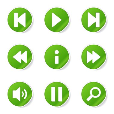 Çoklu ortam denetleyicisi Icon set