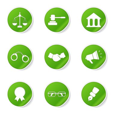 Hukuk işareti Icon set