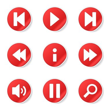 Çoklu ortam denetleyicisi Icon set