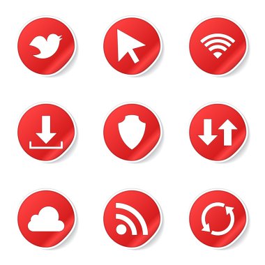 Web internet Sosyal Icon set