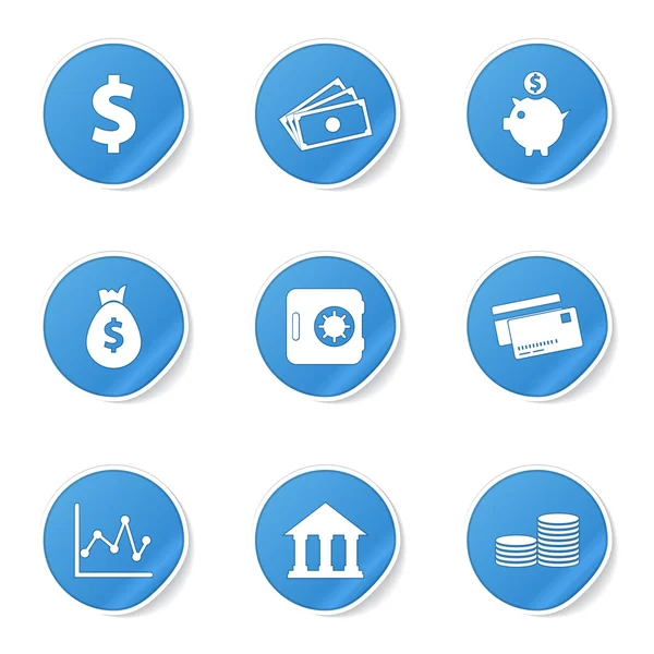 Financial Banking Icon Set — Stock Vector