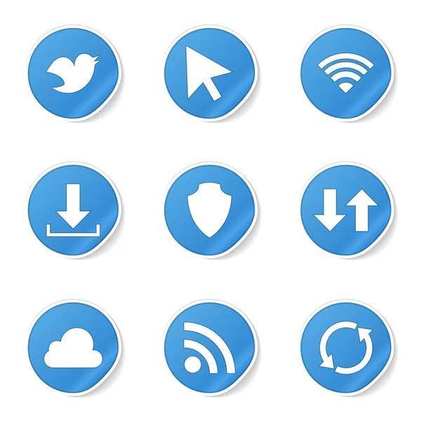 Web Internet Social Icon Set — Stock Vector