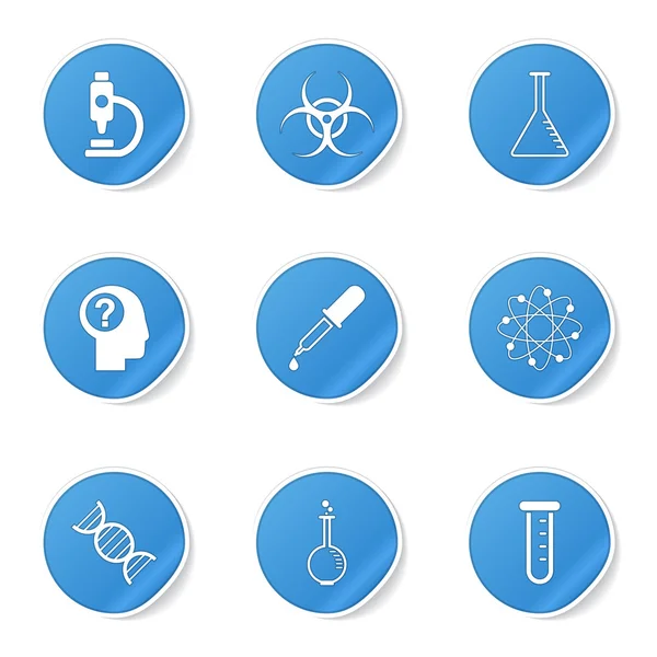 Wetenschap instrumenten pictogrammenset — Stockvector