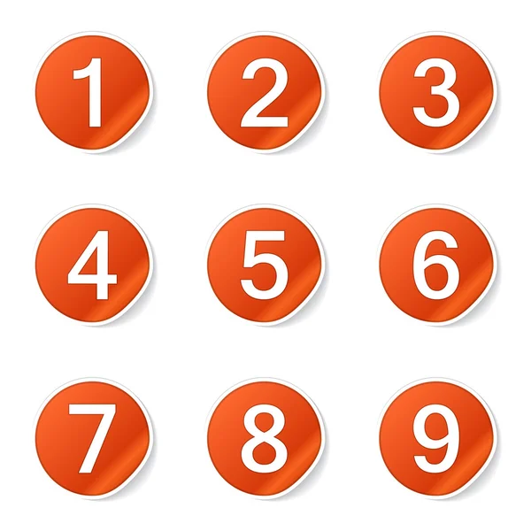 Conjunto de iconos de recuento de números — Archivo Imágenes Vectoriales