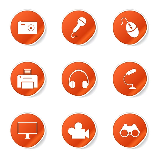 Conjunto de iconos de equipo electrónico — Archivo Imágenes Vectoriales