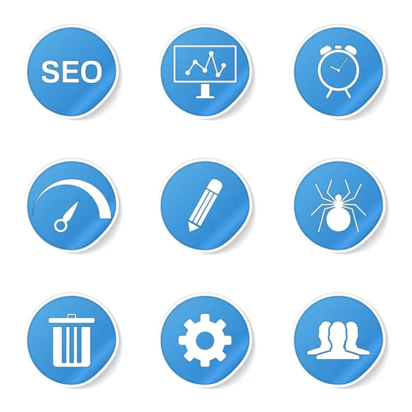 Seo Internet Zeichen Icon Set — Stockvektor