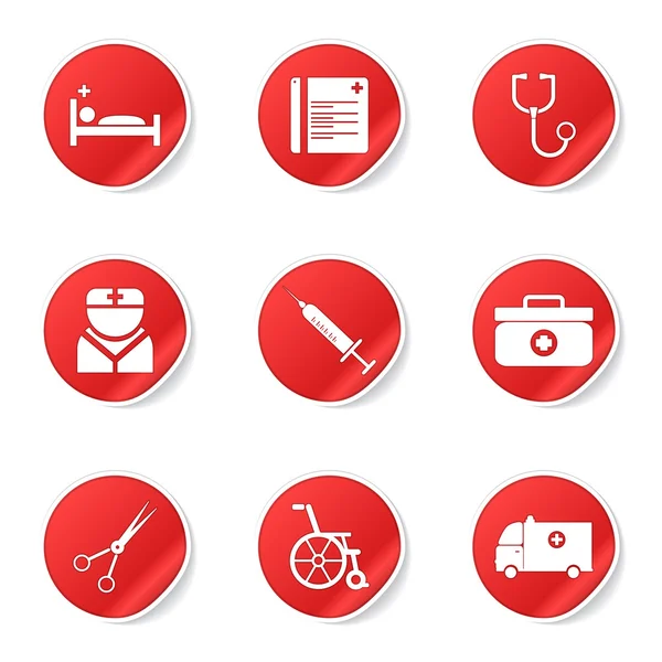 Conjunto de iconos de salud hospitalaria — Vector de stock