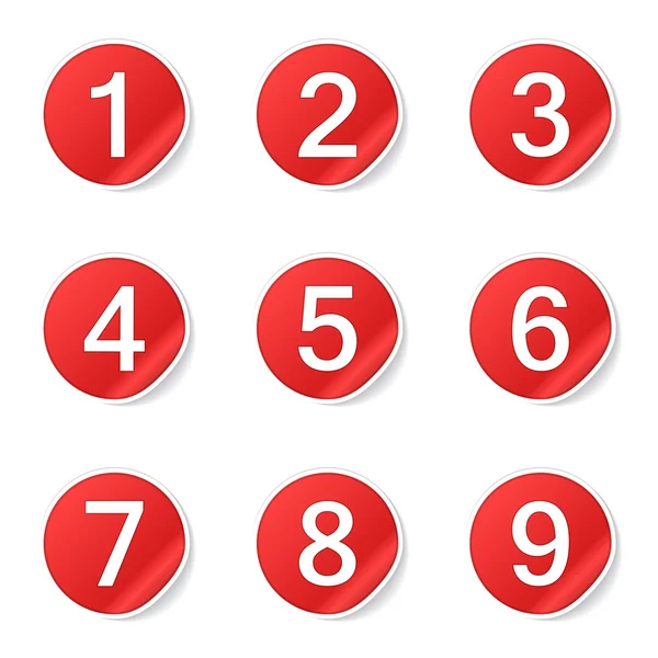 Numbers Counting Icon Set — Stock Vector