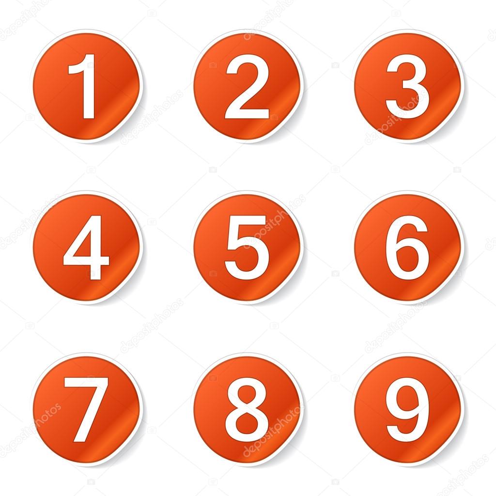 Numbers Counting Icon Set