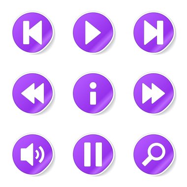 Çoklu ortam denetleyicisi Icon set