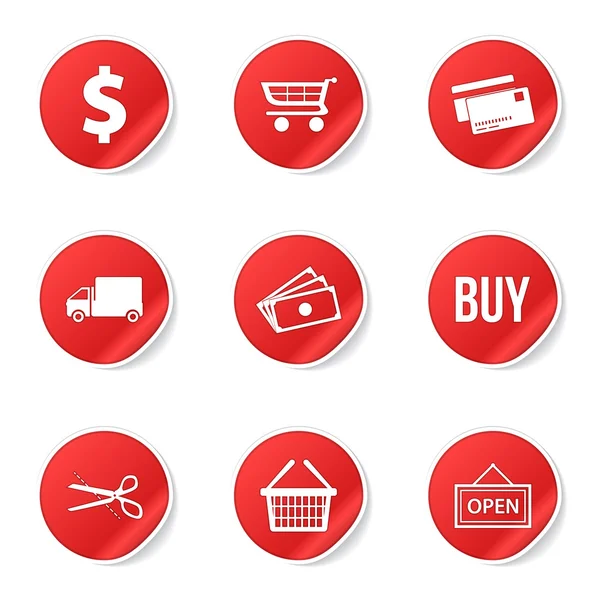 Shopping Sign Icon Set — Stock Vector