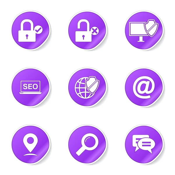 SEO Internett Sign Icon Set – stockvektor