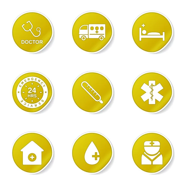 Conjunto de ícones de saúde hospitalar —  Vetores de Stock