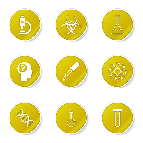 Symbolset für wissenschaftliche Instrumente — Stockvektor