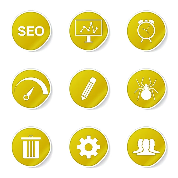 SEO internet işareti Icon set — Stok Vektör