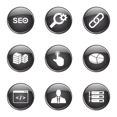 SEO internet işareti Icon set