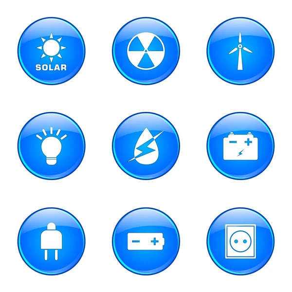 Sinal de energia e ícone de símbolo — Vetor de Stock