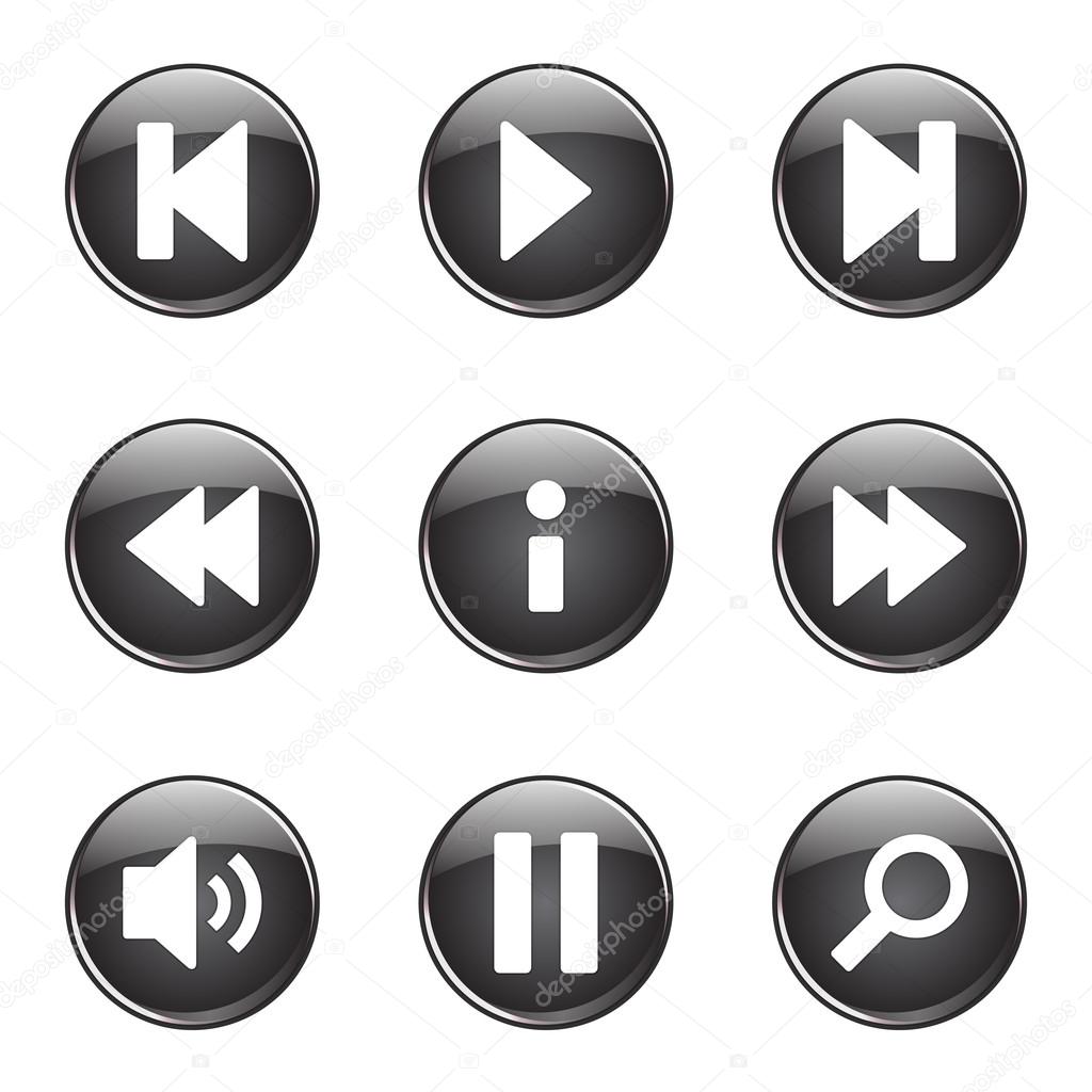 Multimedia Controller Icon Set