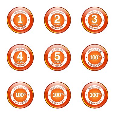 garanti garanti mühür Icon set