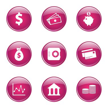 Finans bankacılık Icon set