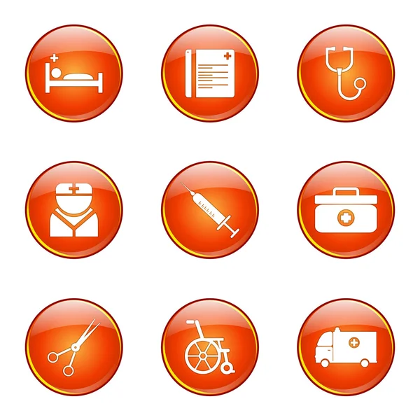 Conjunto de iconos de salud hospitalaria — Vector de stock