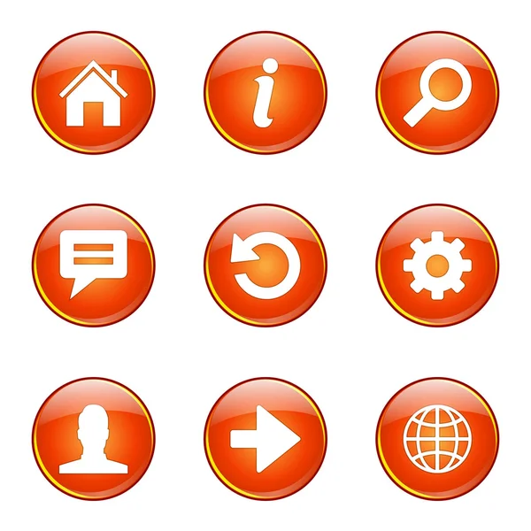 Web Internet Icon Set — Stock Vector