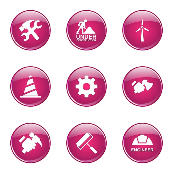 Construction Tools Icon Set — Stock Vector