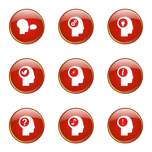 Think Web Internet Icon Set — Stock Vector