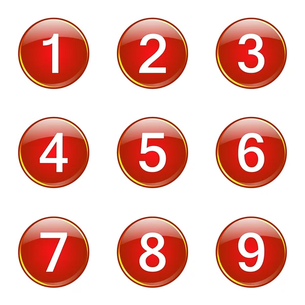 Numbers Counting Icon Set — Stock Vector